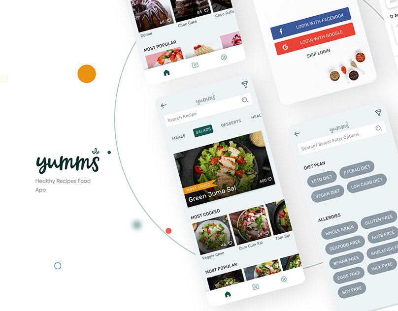 Yumms Healthy Recipes — Mobile App