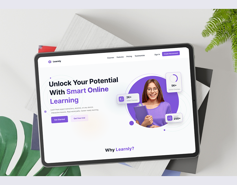 Learnly E-Learning — Landing Page