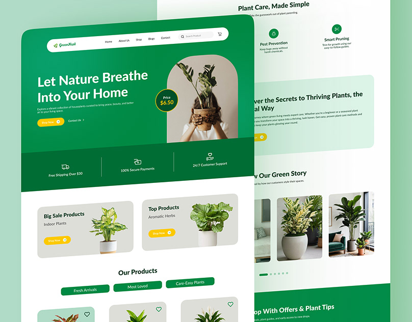Plant E-Commerce — E-Commerce Landing Page